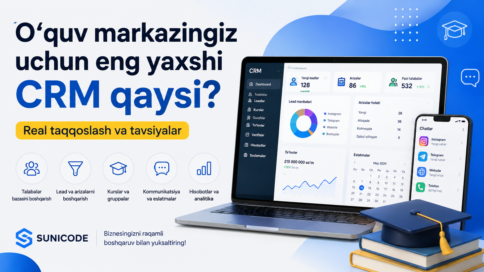 O’quv markazingiz uchun eng yaxshi CRM qaysi?