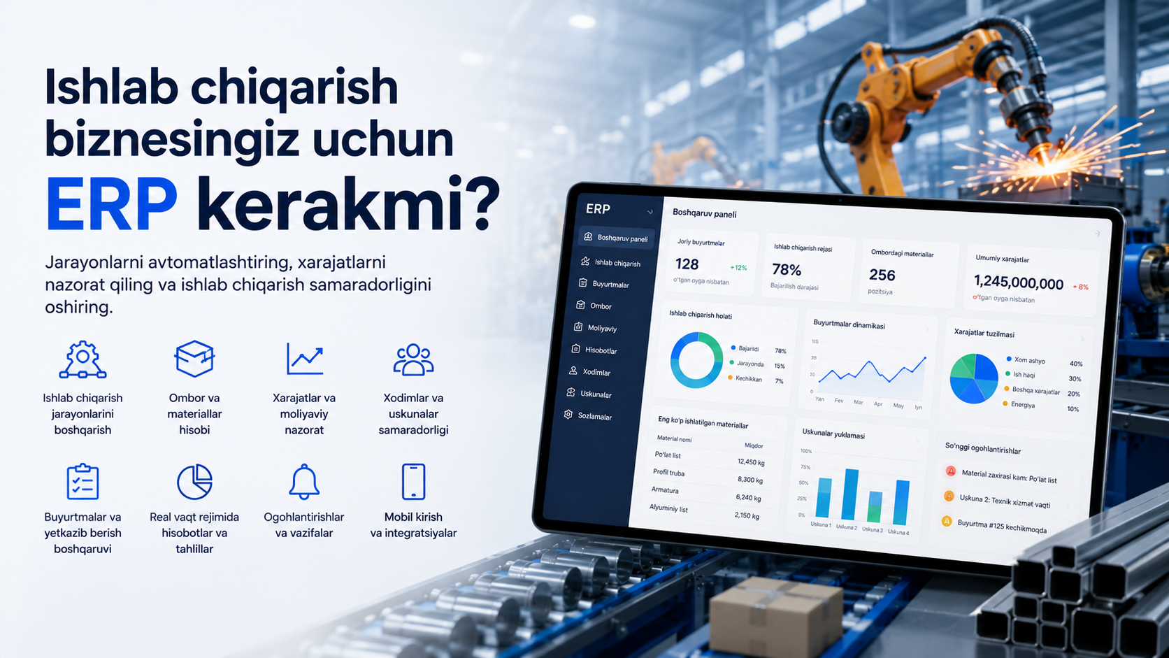 Ishlab chiqarish biznesingiz uchun ERP kerakmi?